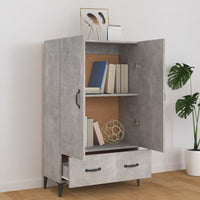 Thumbnail for Highboard Betongrau 70x31x115 cm Holzwerkstoff