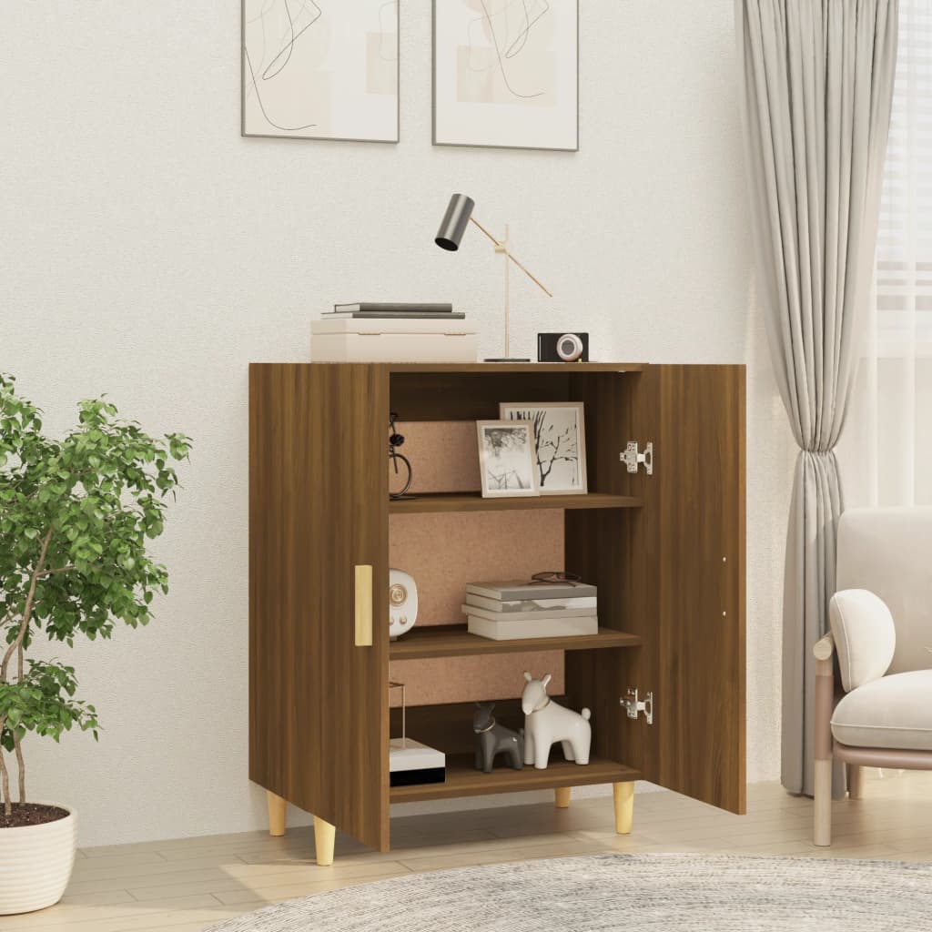 Sideboard Braun Eichen-Optik 70x34x90 cm Holzwerkstoff