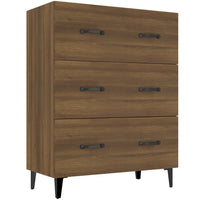 Thumbnail for Sideboard Braun Eichen-Optik 69,5x34x90 cm Holzwerkstoff