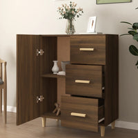 Thumbnail for Sideboard Braun Eichen-Optik 69,5x34x90 cm Holzwerkstoff