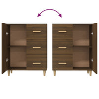 Thumbnail for Sideboard Braun Eichen-Optik 69,5x34x90 cm Holzwerkstoff