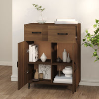 Thumbnail for Sideboard Braun Eichen-Optik 69,5x34x90 cm Holzwerkstoff