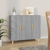 Thumbnail for Sideboard Grau Sonoma 90x34x80 cm Holzwerkstoff