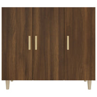Thumbnail for Sideboard Braun Eichen-Optik 90x34x80 cm Holzwerkstoff