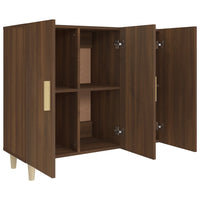 Thumbnail for Sideboard Braun Eichen-Optik 90x34x80 cm Holzwerkstoff
