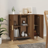 Thumbnail for Sideboard Braun Eichen-Optik 90x34x80 cm Holzwerkstoff