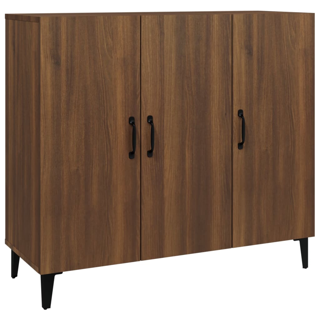 Sideboard Braun Eichen-Optik 90x34x80 cm Holzwerkstoff