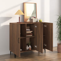 Thumbnail for Sideboard Braun Eichen-Optik 90x34x80 cm Holzwerkstoff