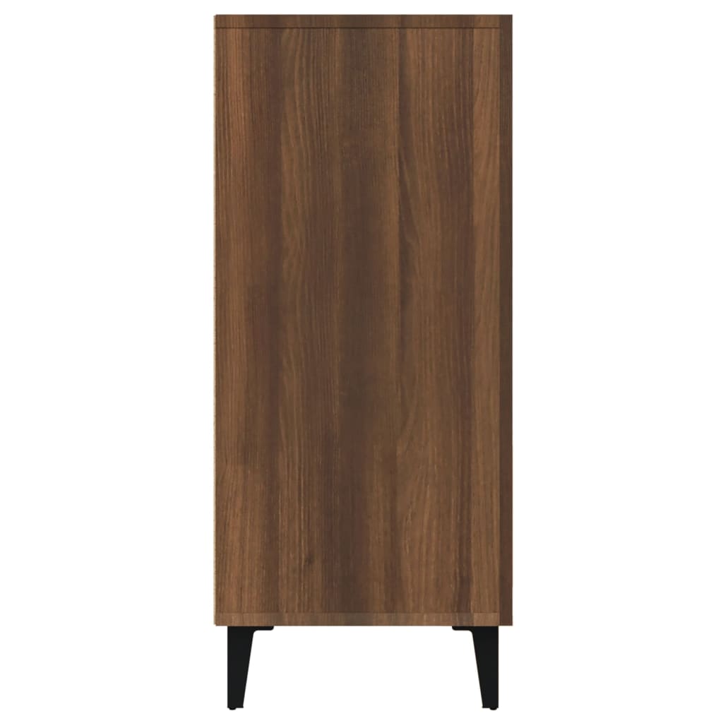 Sideboard Braun Eichen-Optik 90x34x80 cm Holzwerkstoff