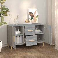 Thumbnail for Sideboard Grau Sonoma 100x36x60 cm Holzwerkstoff