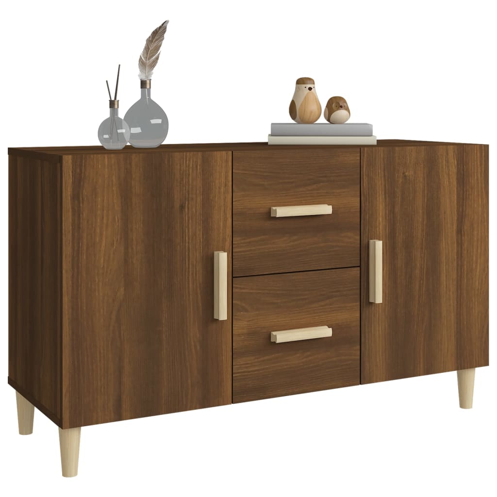 Sideboard Braun Eichen-Optik 100x36x60 cm Holzwerkstoff