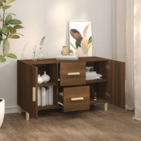 Thumbnail for Sideboard Braun Eichen-Optik 100x36x60 cm Holzwerkstoff