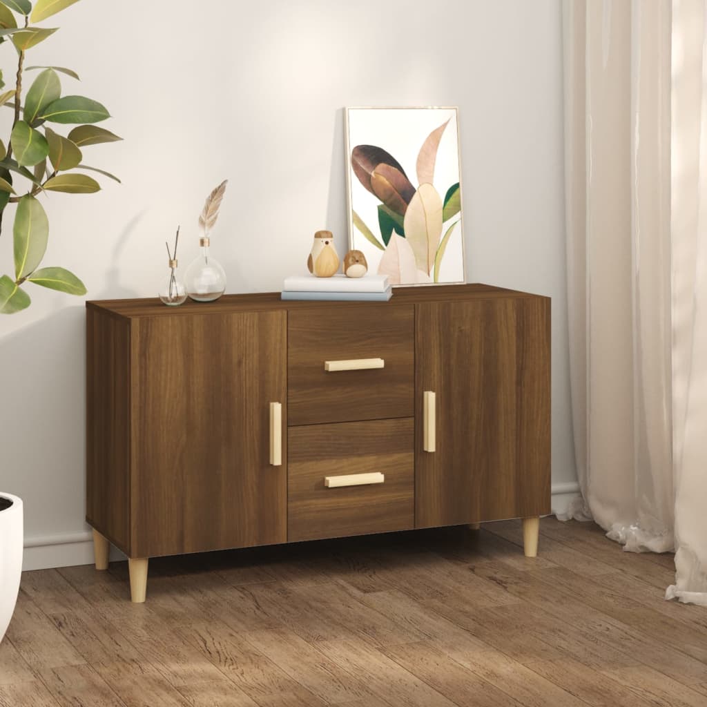 Sideboard Braun Eichen-Optik 100x36x60 cm Holzwerkstoff