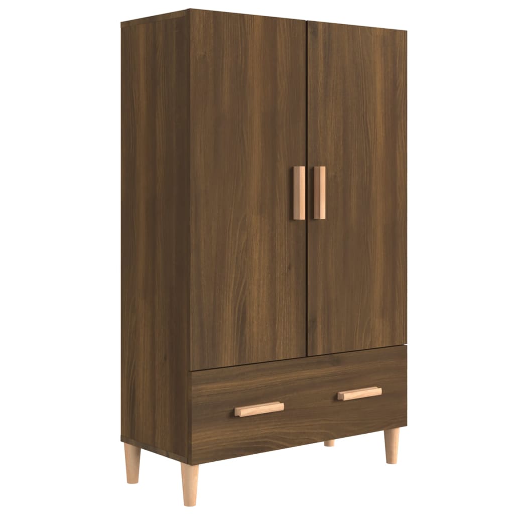 Highboard Braun Eichen-Optik 70x31x115 cm Holzwerkstoff