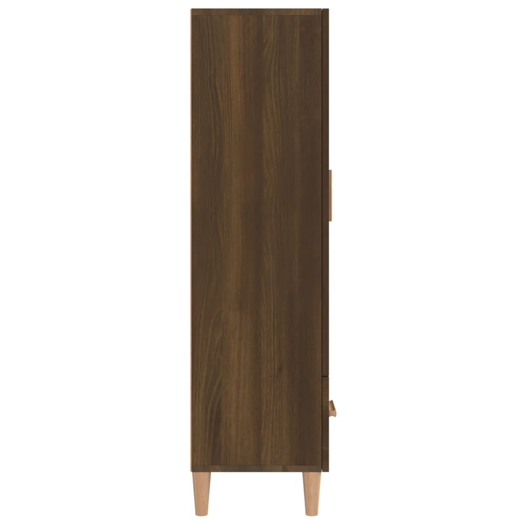 Highboard Braun Eichen-Optik 70x31x115 cm Holzwerkstoff