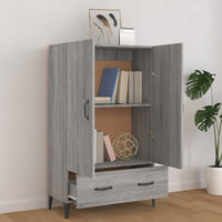 Thumbnail for Highboard Grau Sonoma 70x31x115 cm Holzwerkstoff