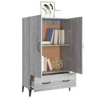 Thumbnail for Highboard Grau Sonoma 70x31x115 cm Holzwerkstoff