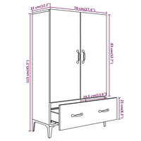 Thumbnail for Highboard Grau Sonoma 70x31x115 cm Holzwerkstoff