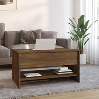Thumbnail for Couchtisch Braun Eichen-Optik 80x50x40 cm Holzwerkstoff