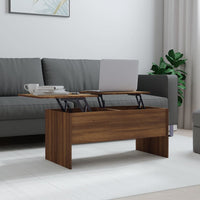 Thumbnail for Couchtisch Braun Eichen-Optik 102x50,5x46,5 cm Holzwerkstoff