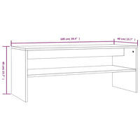 Thumbnail for Couchtisch Grau Sonoma 100x40x40 cm Holzwerkstoff