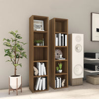 Thumbnail for CD-Regale 2 Stk. Braun Eichen-Optik 21x16x93,5 cm Holzwerkstoff