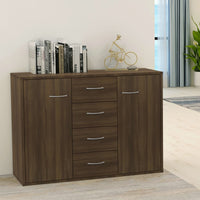 Thumbnail for Sideboard Braun Eichen-Optik 88x30x65 cm Holzwerkstoff