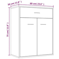 Thumbnail for Sideboard Grau Sonoma 60x30x75 cm Holzwerkstoff
