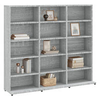 Thumbnail for CD-Regal Grau Sonoma 102x23x89,5 cm Holzwerkstoff
