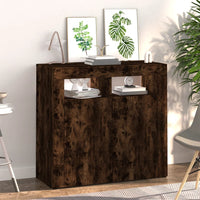 Thumbnail for Sideboard mit LED-Beleuchtung Räuchereiche 80x35x75 cm