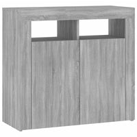 Thumbnail for Sideboard mit LED-Beleuchtung Grau Sonoma 80x35x75 cm