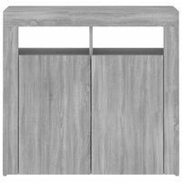 Thumbnail for Sideboard mit LED-Beleuchtung Grau Sonoma 80x35x75 cm
