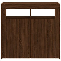 Thumbnail for Sideboard mit LED-Beleuchtung Braun Eichen-Optik 80x35x75 cm