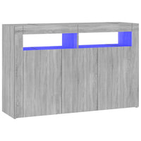 Thumbnail for Sideboard mit LED-Beleuchtung Grau Sonoma 115,5x30x75 cm
