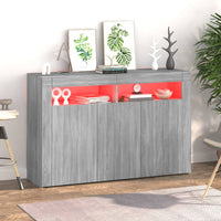 Thumbnail for Sideboard mit LED-Beleuchtung Grau Sonoma 115,5x30x75 cm