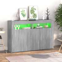 Thumbnail for Sideboard mit LED-Beleuchtung Grau Sonoma 115,5x30x75 cm
