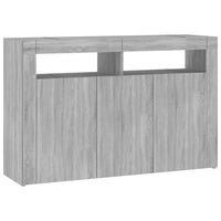 Thumbnail for Sideboard mit LED-Beleuchtung Grau Sonoma 115,5x30x75 cm