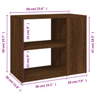 Thumbnail for Beistelltisch Braun Eichen-Optik 60x30x50 cm Holzwerkstoff