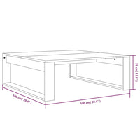 Thumbnail for Couchtisch Braun Eichen-Optik 100x100x35 cm Holzwerkstoff