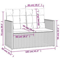 Thumbnail for 4-tlg. Garten-Lounge-Set mit Kissen Poly Rattan Grau