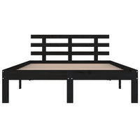 Thumbnail for Massivholzbett Schwarz 150x200 cm