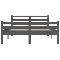 Thumbnail for Massivholzbett Grau 120x200 cm