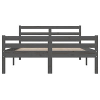 Thumbnail for Massivholzbett Grau 160x200 cm