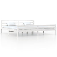 Thumbnail for Massivholzbett Weiß 180x200 cm