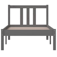 Thumbnail for Massivholzbett Grau 75x190 cm