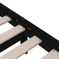 Thumbnail for Massivholzbett Schwarz 135x190 cm