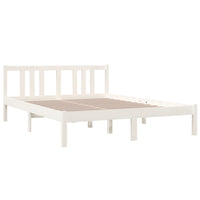 Thumbnail for Massivholzbett Weiß 140x190 cm