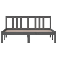 Thumbnail for Massivholzbett Grau 140x200 cm