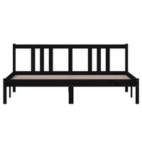 Thumbnail for Massivholzbett Schwarz 160x200 cm