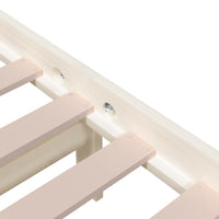 Thumbnail for Massivholzbett Weiß 200x200 cm